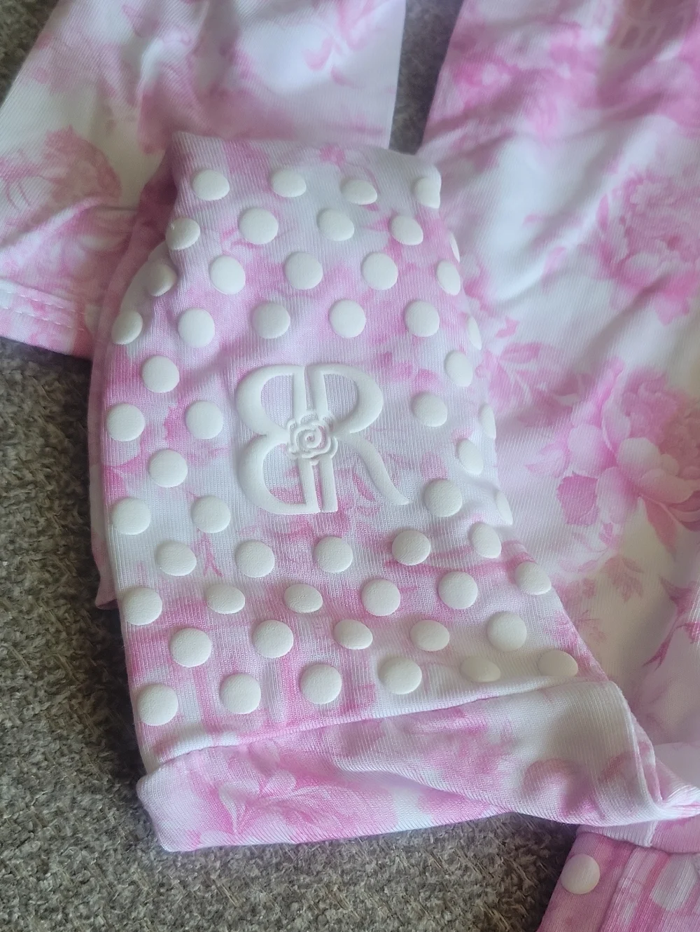 Bums & Roses Pink Floral Baby Ruffle One-Piece